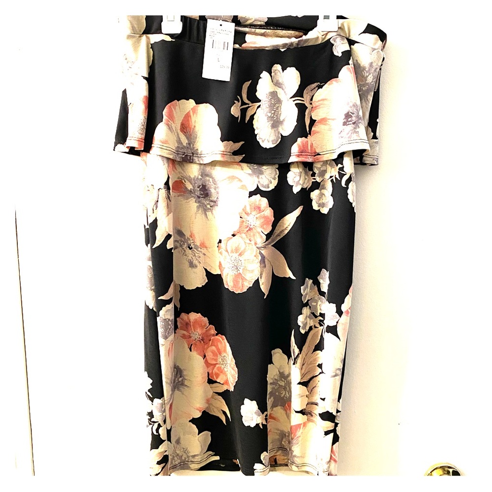NWT strapless stretch mini dress sz lrg